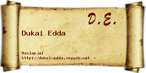 Dukai Edda névjegykártya